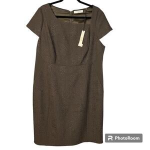 Tahari Women Brown Cali Dress Size 16 New with Tags